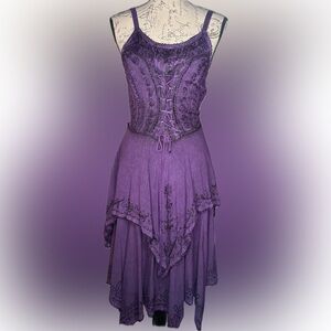 Ladies Bohemian Corset Dress High/Low Boutique Item Totally Oregon